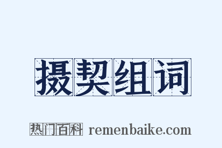 摄契组词是什么意思的图片